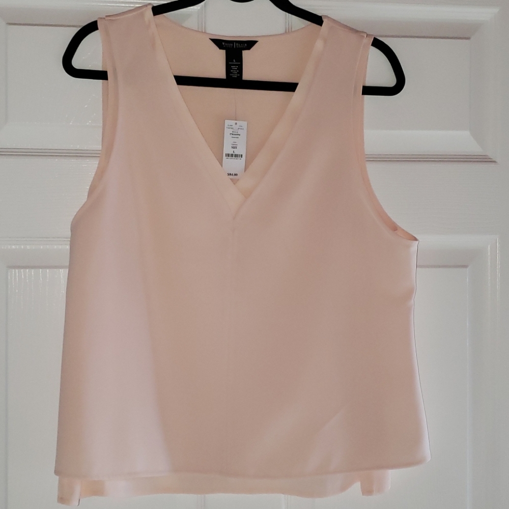 WHBM NWT Gloria Shell, style 570169594, pink sz L